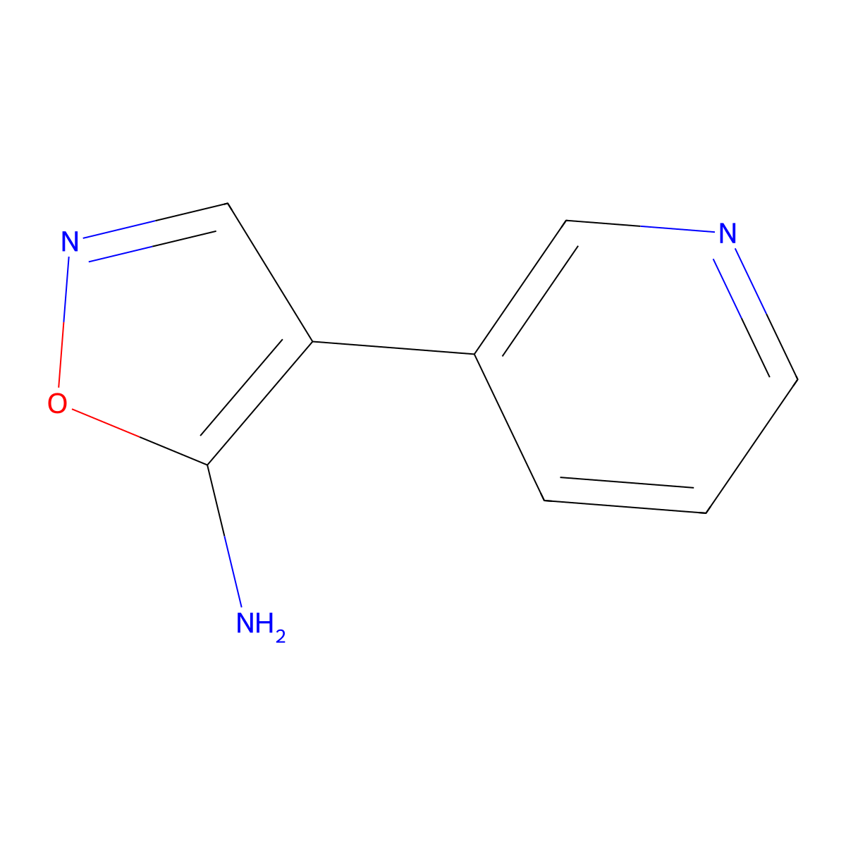 4-(Pyridin-3-yl)-1,2-oxazol-5-amine molecular structure, CAS 186960-06-5