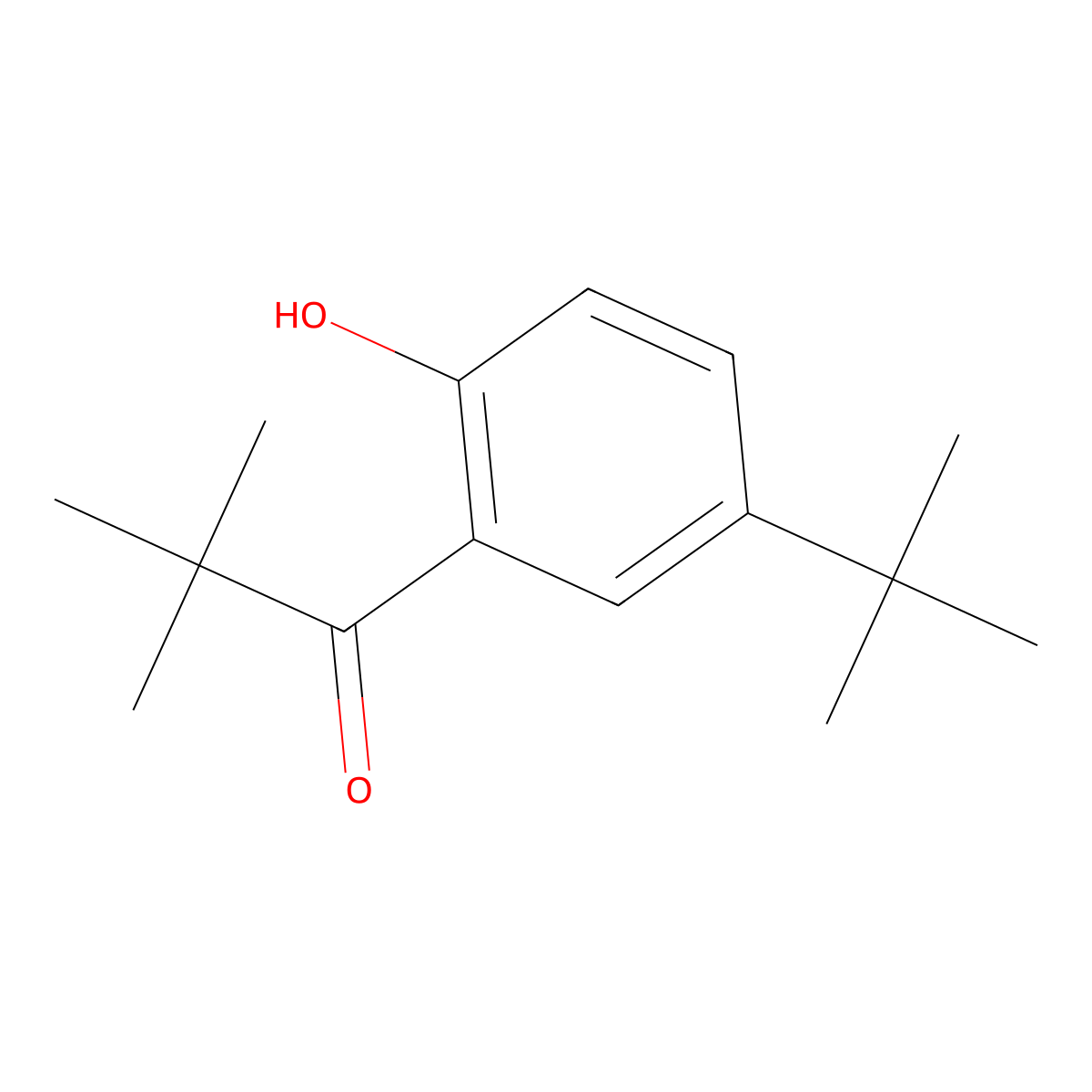 1-(5-Tert-butyl-2-hydroxyphenyl)-2,2-dimethylpropan-1-one molecular structure, CAS 186962-23-2