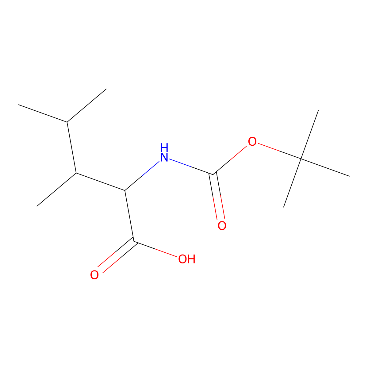 2-{[(Tert-butoxy)carbonyl]amino}-3,4-dimethylpentanoic acid molecular structure, CAS 1869638-67-4
