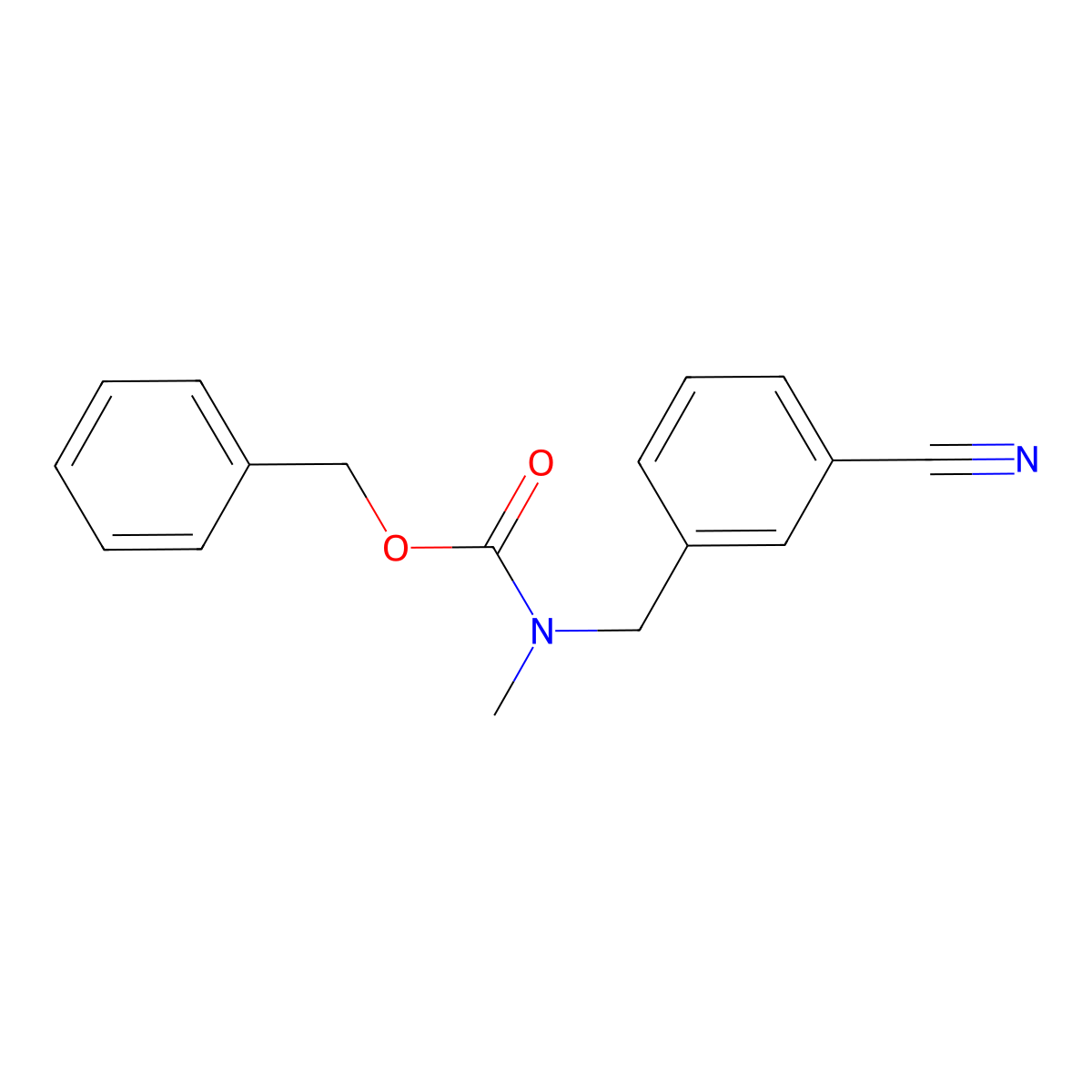 benzyl N-[(3-cyanophenyl)methyl]-N-methylcarbamate molecular structure, CAS 1869662-90-7