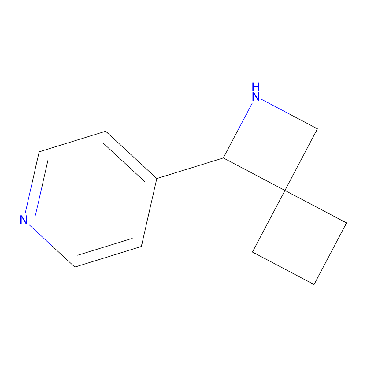 1-(Pyridin-4-yl)-2-azaspiro[3.3]heptane molecular structure, CAS 1869673-80-2