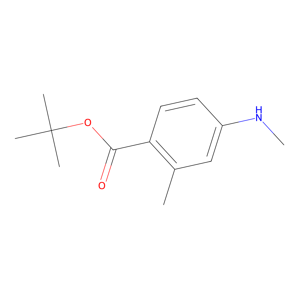 Tert-butyl 2-methyl-4-(methylamino)benzoate molecular structure, CAS 1869681-35-5