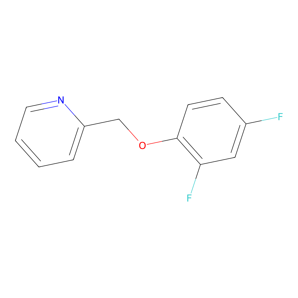 2-[(2,4-Difluorophenoxy)methyl]pyridine molecular structure, CAS 1869686-83-8