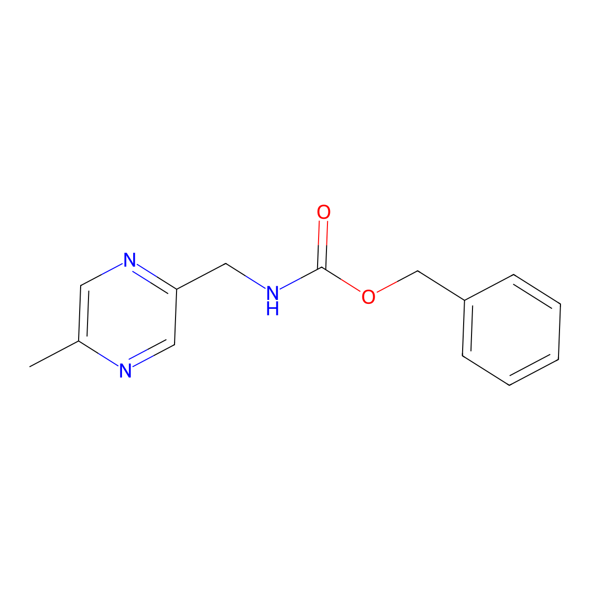 benzyl N-[(5-methylpyrazin-2-yl)methyl]carbamate molecular structure, CAS 1869690-57-2
