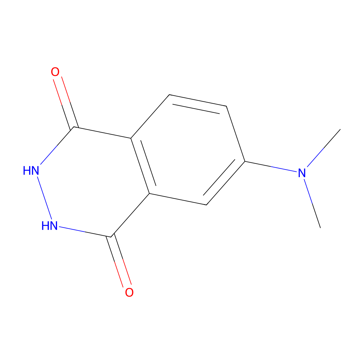 6-(Dimethylamino)-2,3-dihydrophthalazine-1,4-dione molecular structure, CAS 18697-31-9
