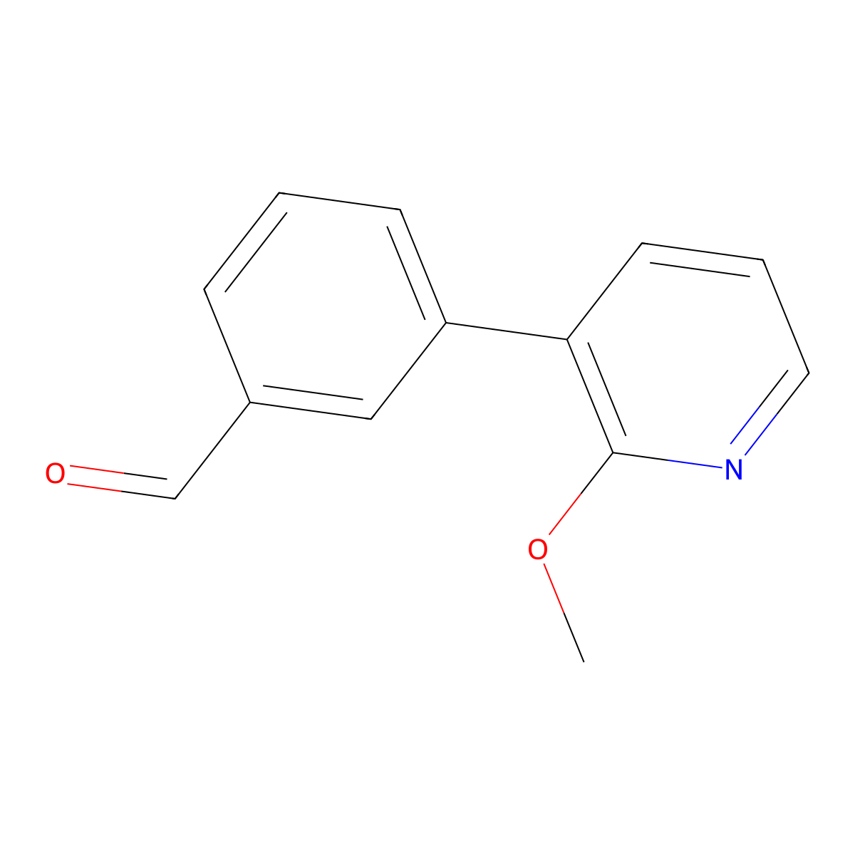 3-(2-Methoxypyridin-3-yl)benzaldehyde molecular structure, CAS 1869717-20-3