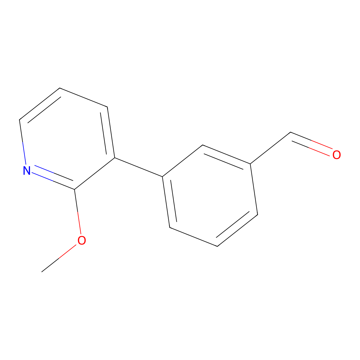 3-(2-Methoxypyridin-3-yl)benzaldehyde molecular structure, CAS 1869717-20-3
