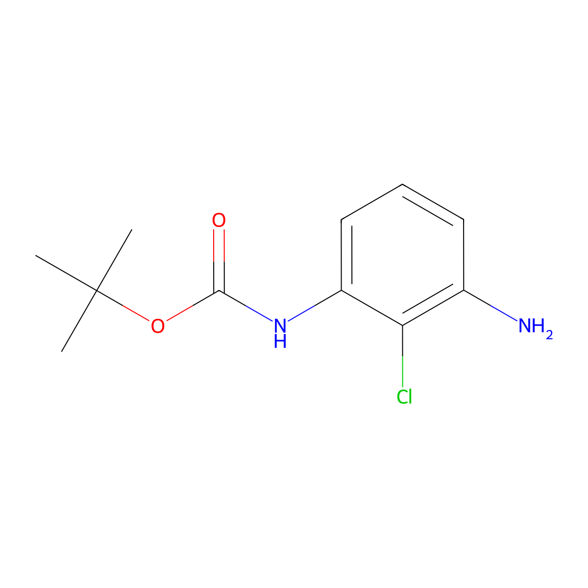 tert-Butyl (3-amino-2-chlorophenyl)carbamate molecular structure, CAS 1869742-95-9