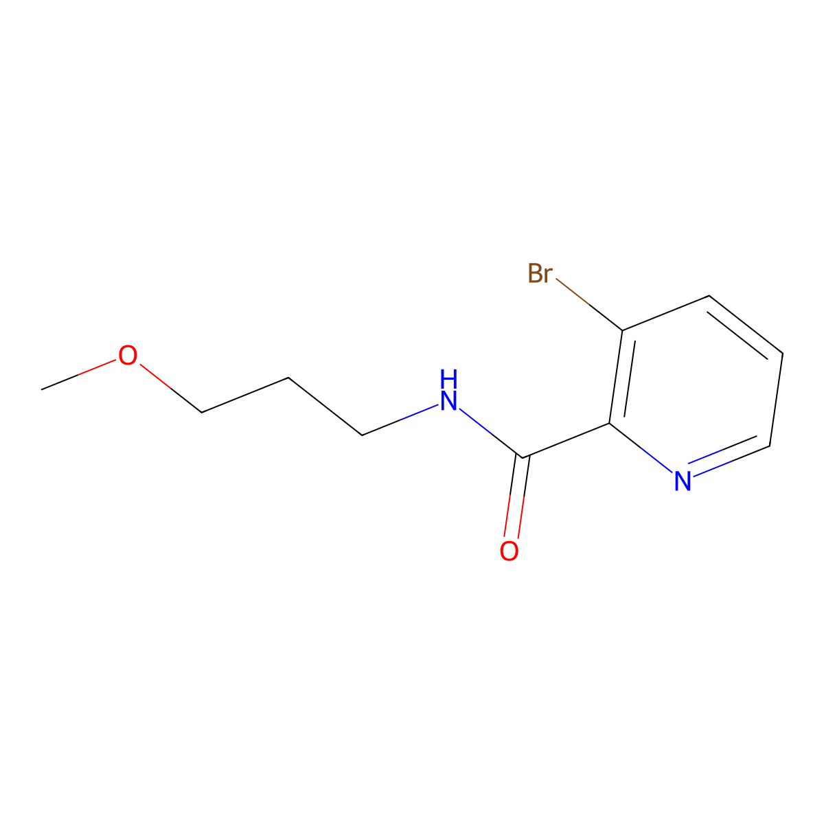 3-Bromo-N-(3-methoxypropyl)picolinamide molecular structure, CAS 1869757-48-1