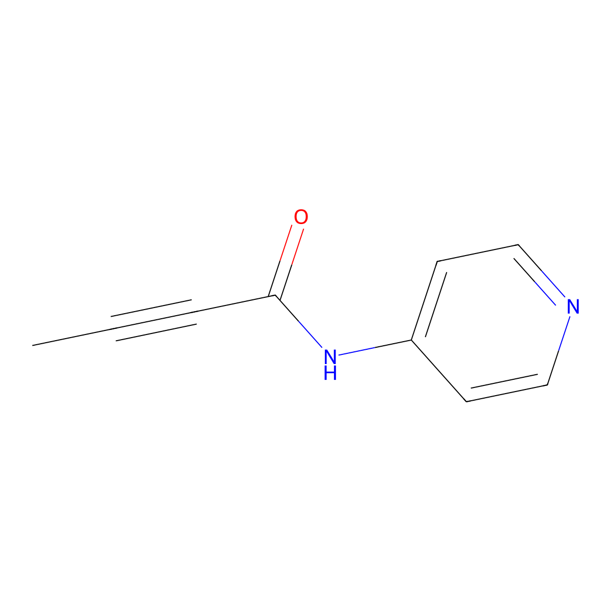 N-(pyridin-4-yl)but-2-ynamide molecular structure, CAS 1869766-13-1