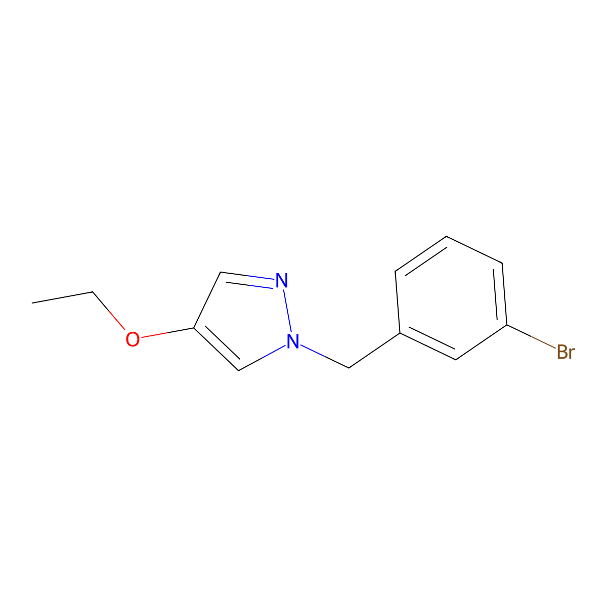 1-(3-Bromo-benzyl)-4-ethoxy-1H-pyrazole molecular structure, CAS 1869783-70-9