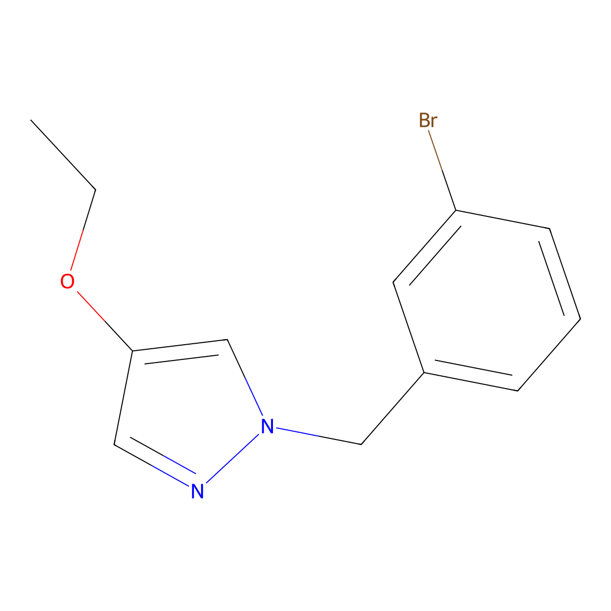1-(3-Bromo-benzyl)-4-ethoxy-1H-pyrazole molecular structure, CAS 1869783-70-9