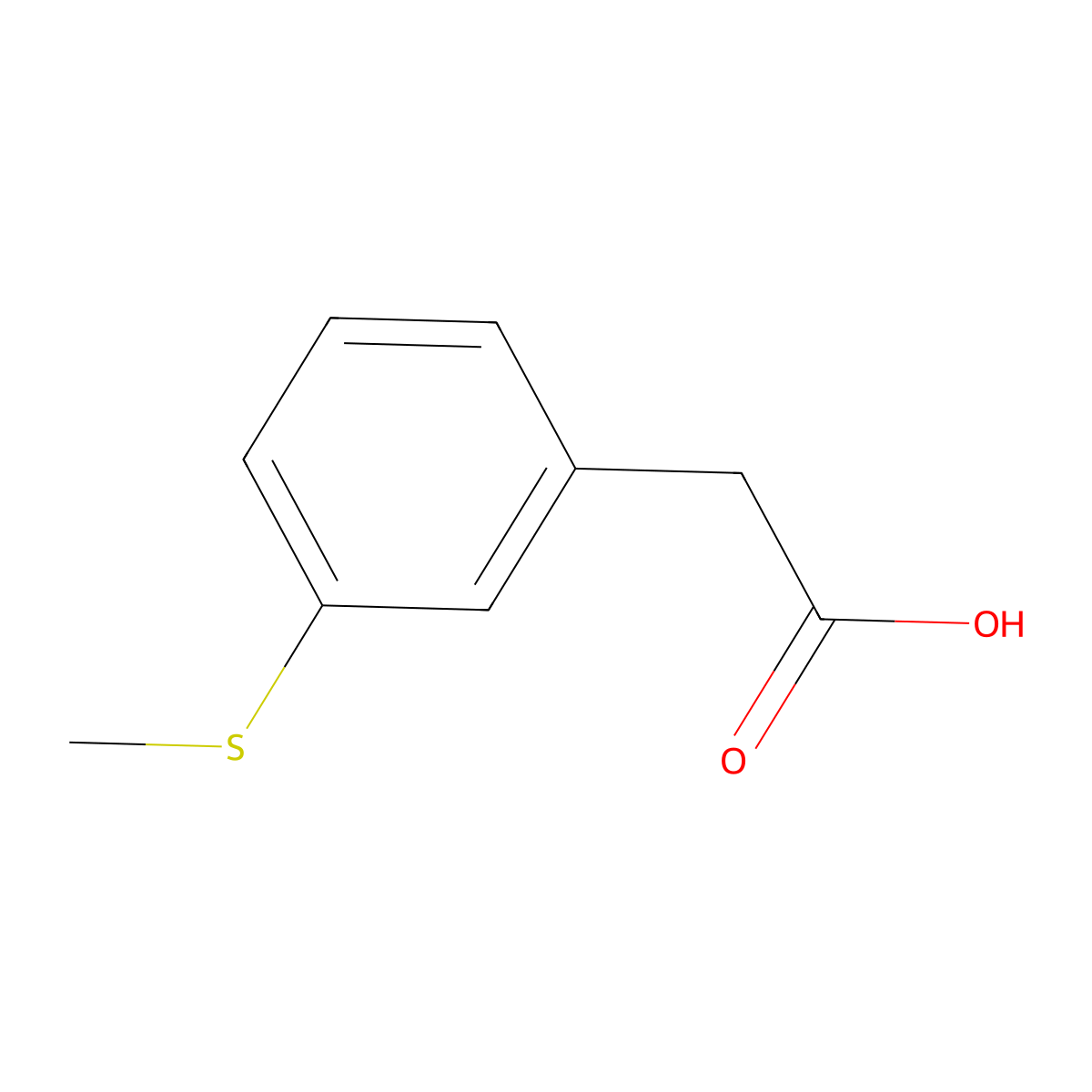 3-(Methylthio)phenylacetic acid molecular structure, CAS 18698-73-2