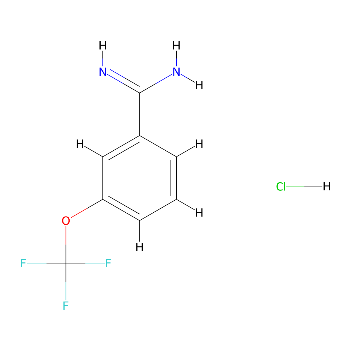 3-(Trifluoromethoxy)benzimidamide hydrochloride molecular structure, CAS 186982-36-5