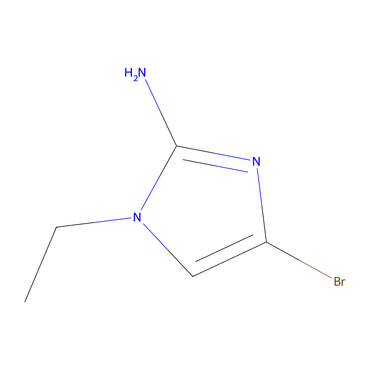 4-bromo-1-ethyl-1H-imidazol-2-amine molecular structure, CAS 1869823-68-6