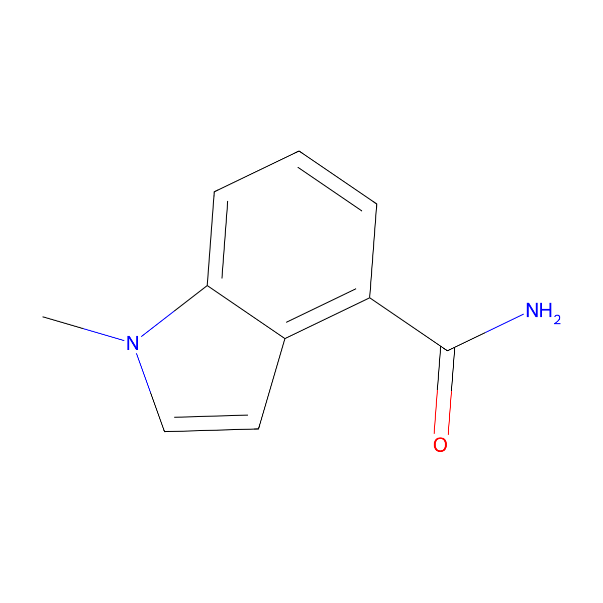 1-Methylindole-4-carboxamide molecular structure, CAS 1869869-40-8