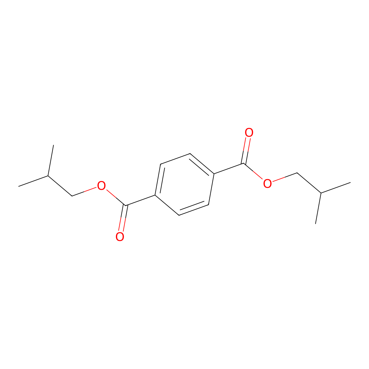 Diisobutyl terephthalate molecular structure, CAS 18699-48-4