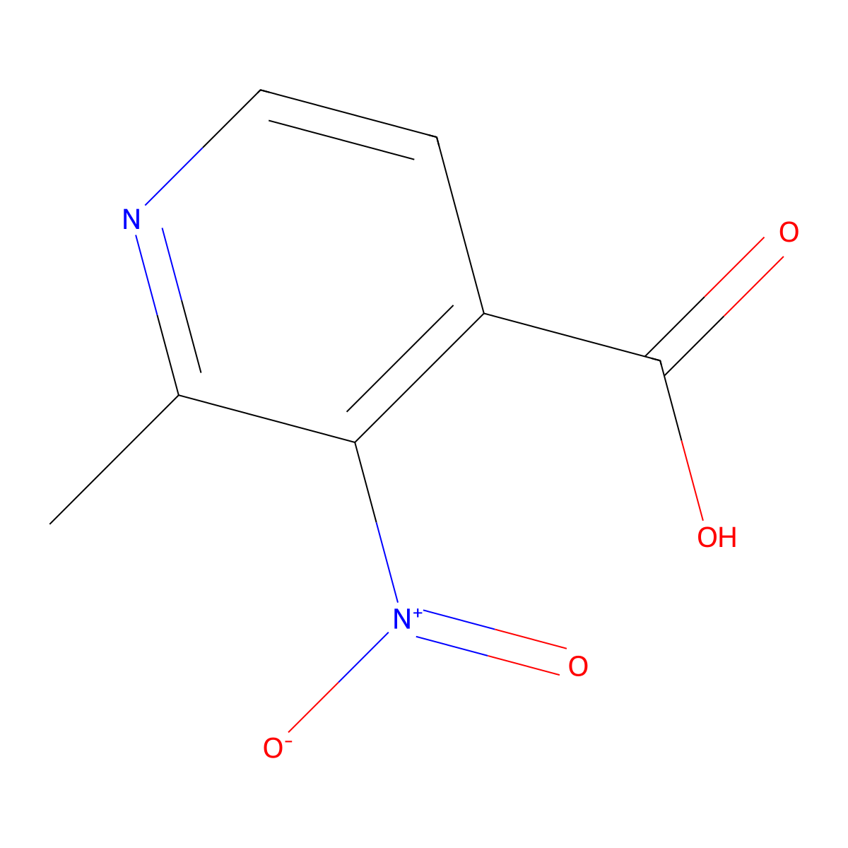 2-Methyl-3-nitroisonicotinic acid molecular structure, CAS 18699-86-0