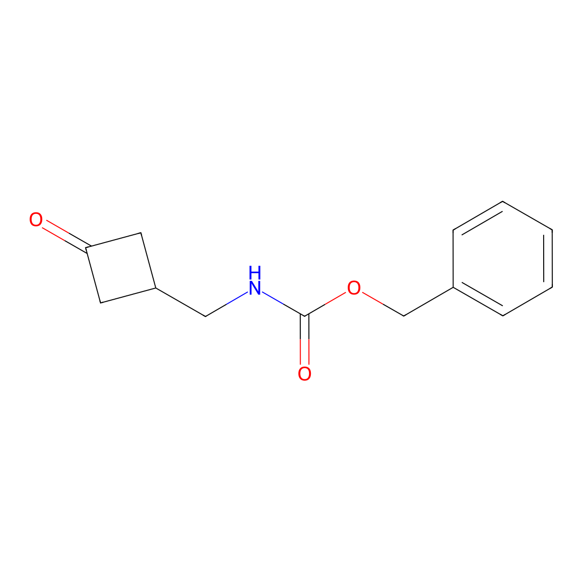 Benzyl n-[(3-oxocyclobutyl)methyl]carbamate molecular structure, CAS 1869903-79-6