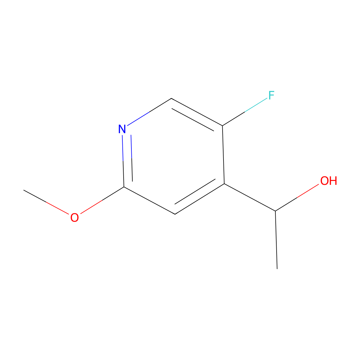 5-Fluoro-2-methoxy-alpha-methyl-4-pyridinemethanol molecular structure, CAS 1869958-25-7