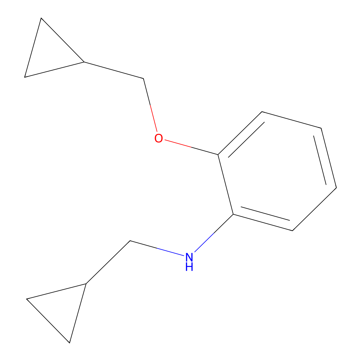 (2-Cyclopropylmethoxyphenyl)-cyclopropylmethyl-amine molecular structure, CAS 1869961-41-0