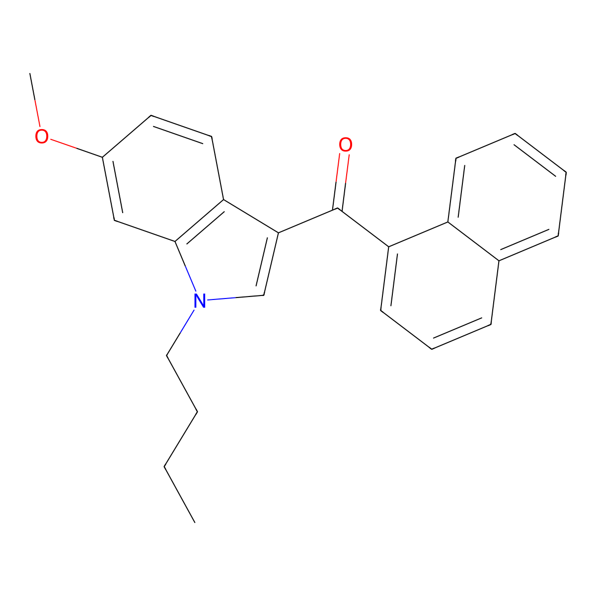 (1-Butyl-6-methoxyindol-3-yl)-naphthalen-1-ylmethanone molecular structure, CAS 1869980-05-1