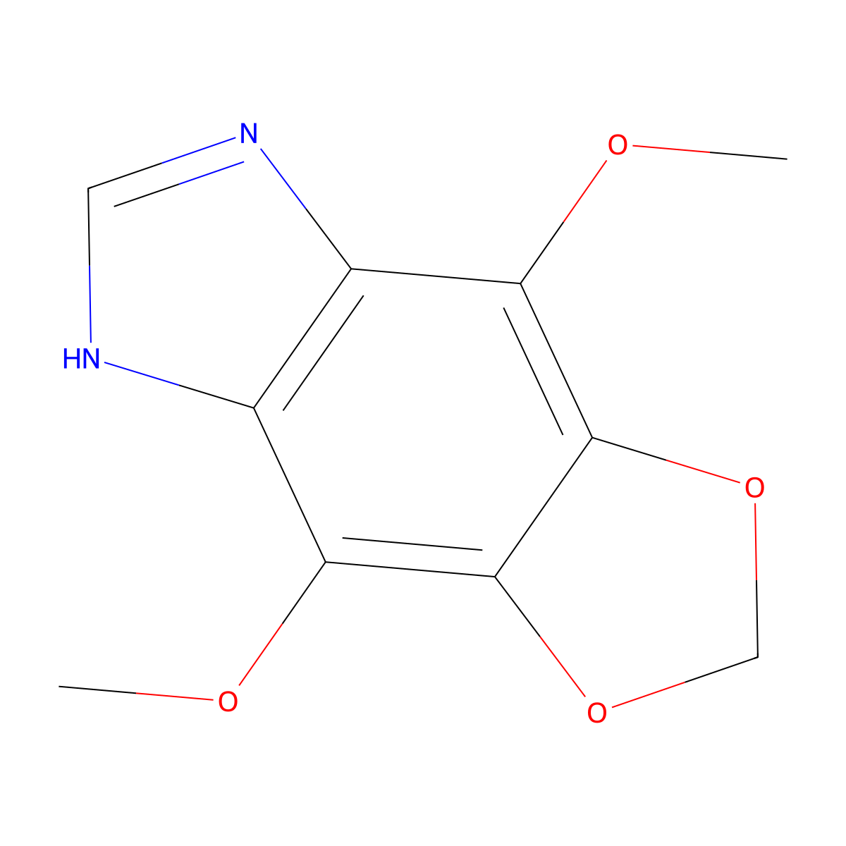 5H-1,3-Dioxolo[4,5-f]benzimidazole, 4,8-dimethoxy- molecular structure, CAS 1869989-82-1