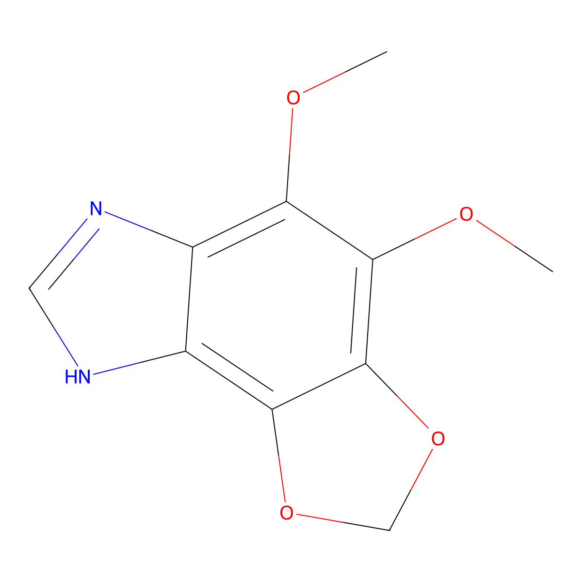 8H-1,3-Dioxolo[4,5-e]benzimidazole, 4,5-dimethoxy- molecular structure, CAS 1869989-84-3