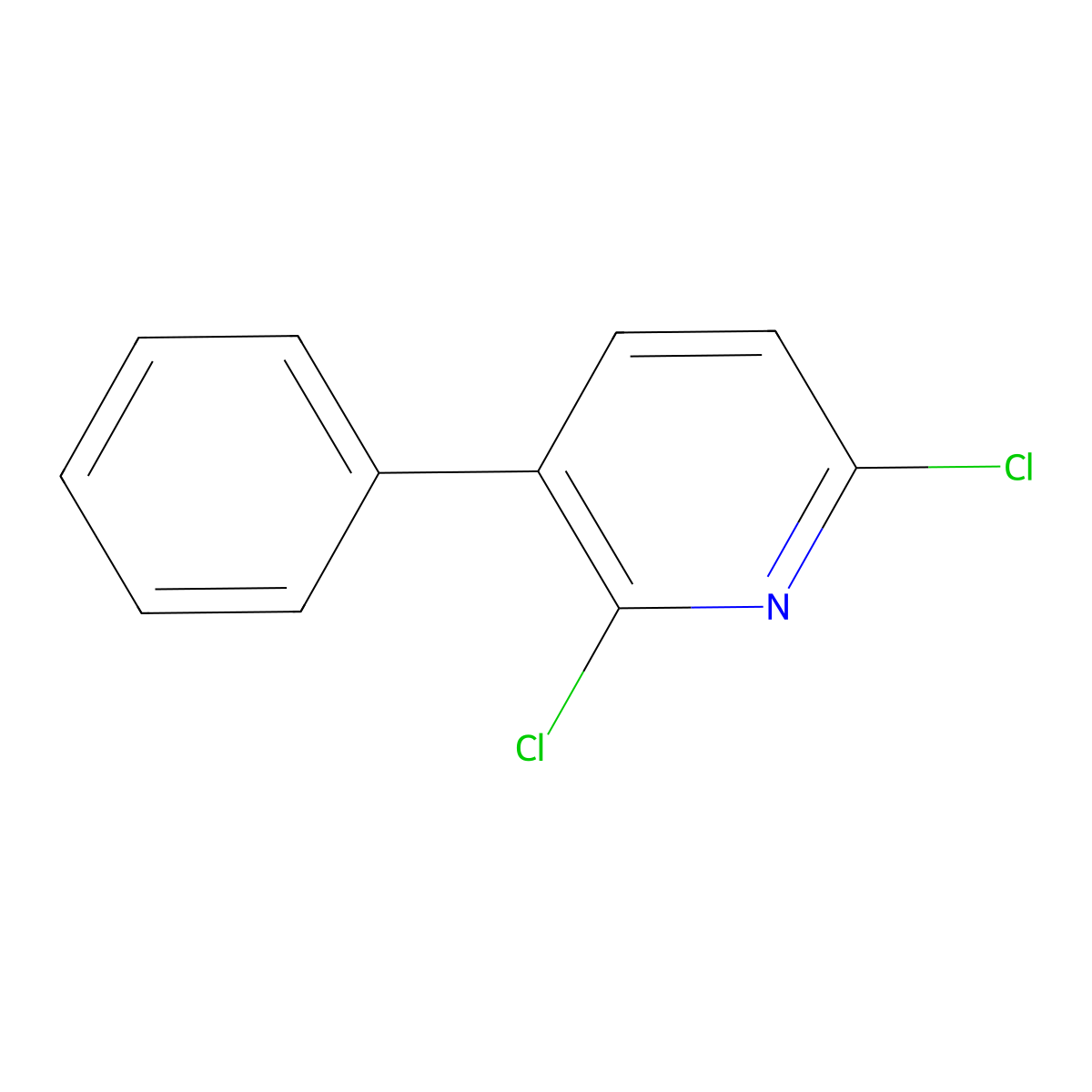 2,6-Dichloro-3-phenylpyridine molecular structure, CAS 18700-11-3