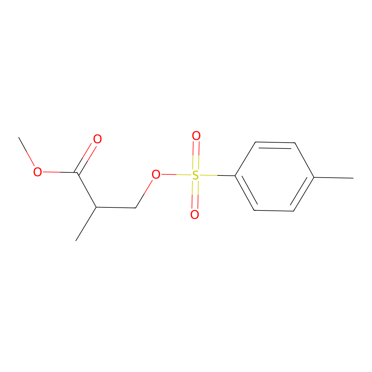 Methyl 2-methyl-3-[(4-methylbenzenesulfonyl)oxy]propanoate molecular structure, CAS 1870021-42-3