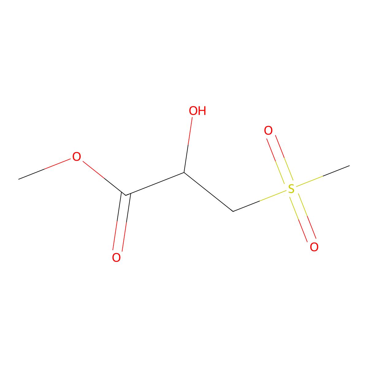 Methyl 2-hydroxy-3-methanesulfonylpropanoate molecular structure, CAS 1870074-25-1
