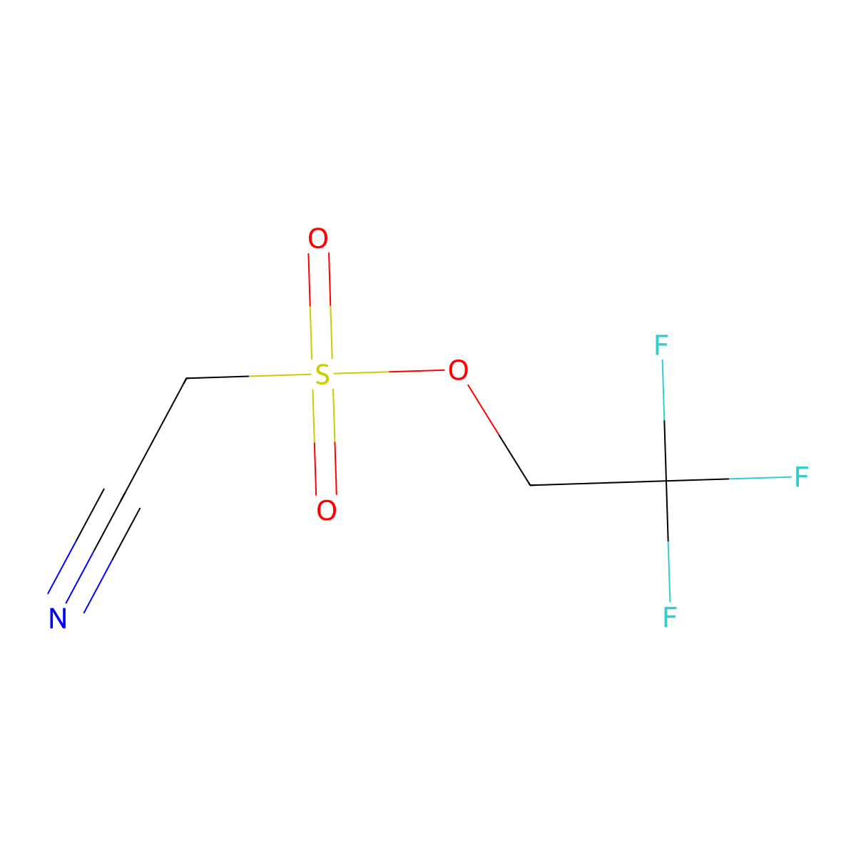 2,2,2-Trifluoroethyl cyanomethanesulfonate molecular structure, CAS 1870076-40-6