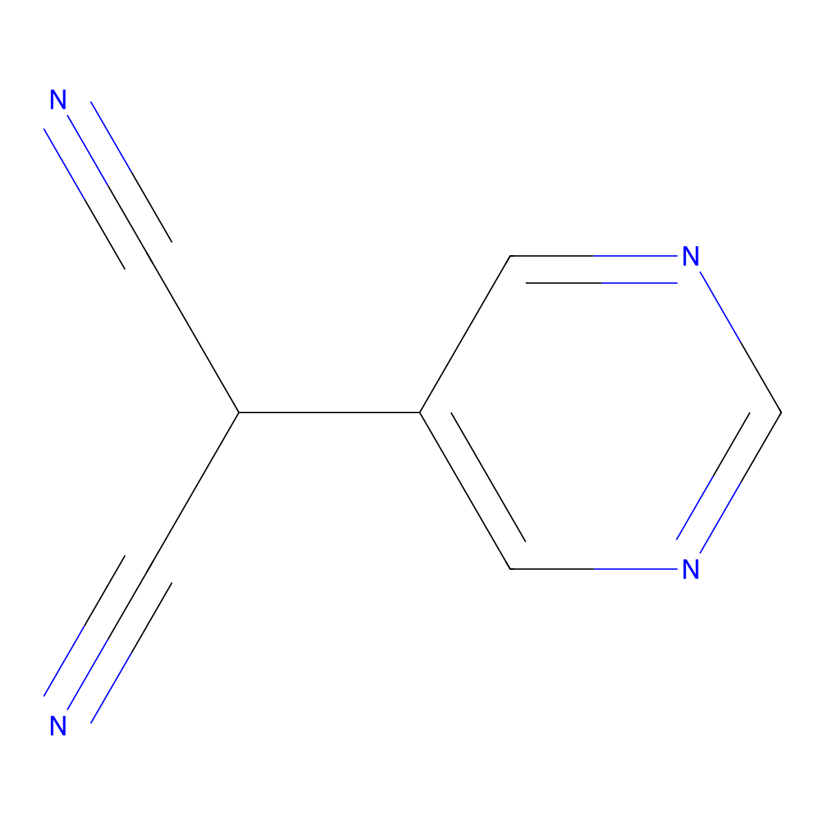 2-(Pyrimidin-5-yl)propanedinitrile molecular structure, CAS 1870086-86-4