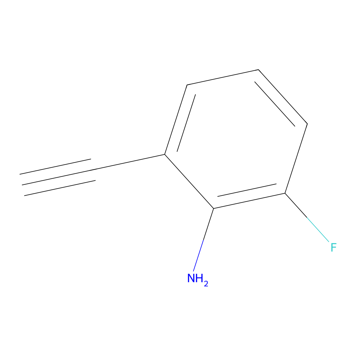 2-Ethynyl-6-fluoroaniline molecular structure, CAS 1870087-35-6