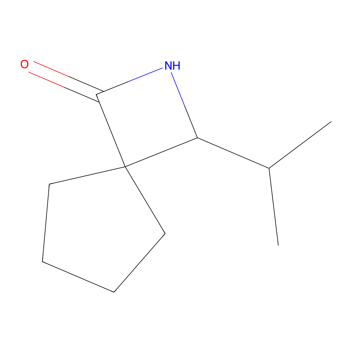 3-(Propan-2-yl)-2-azaspiro[3.4]octan-1-one molecular structure, CAS 1870091-13-6