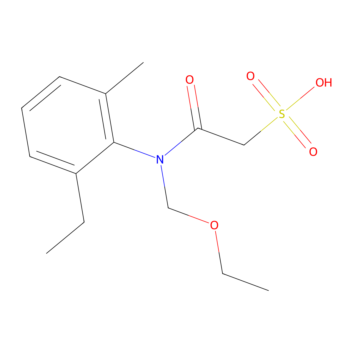 Acetochlor ESA molecular structure, CAS 187022-11-3