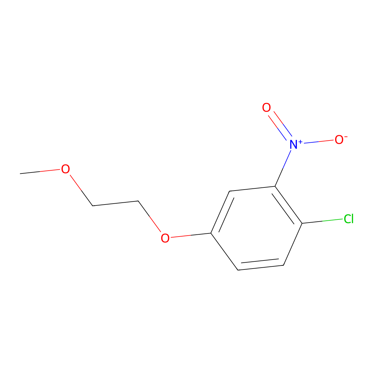 1-Chloro-4-(2-methoxyethoxy)-2-nitrobenzene molecular structure, CAS 1870242-16-2