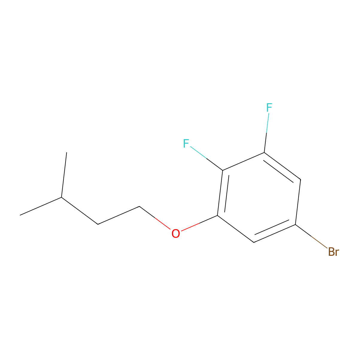 1-Bromo-4,5-difluoro-3-iso-pentyloxybenzene molecular structure, CAS 1870247-62-3