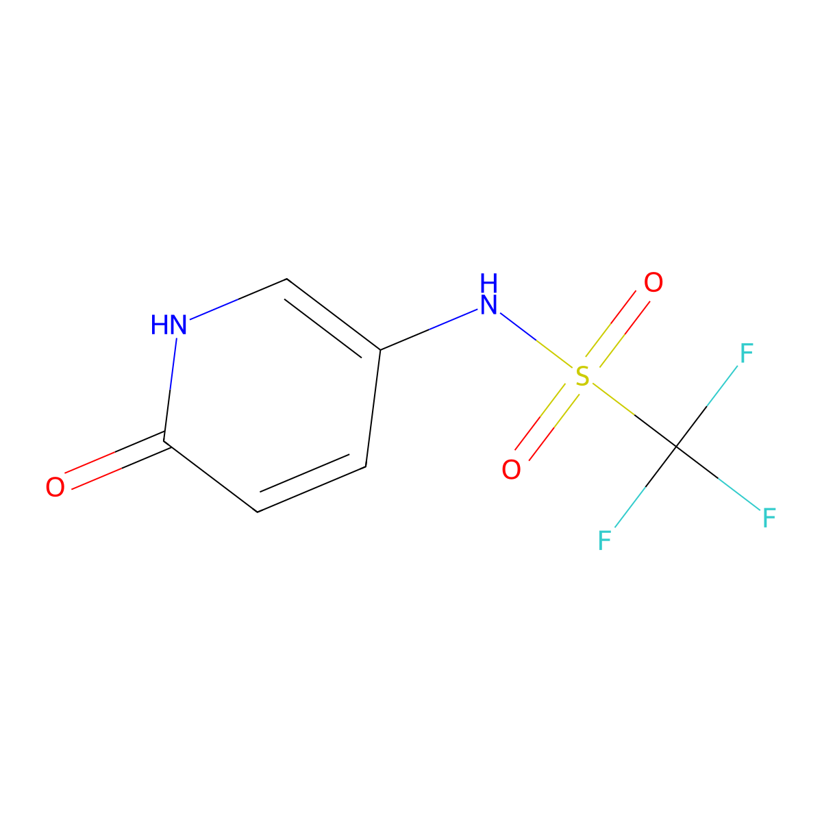 1,1,1-trifluoro-N-(6-oxo-1,6-dihydropyridin-3-yl)methanesulfonamide molecular structure, CAS 1870310-23-8