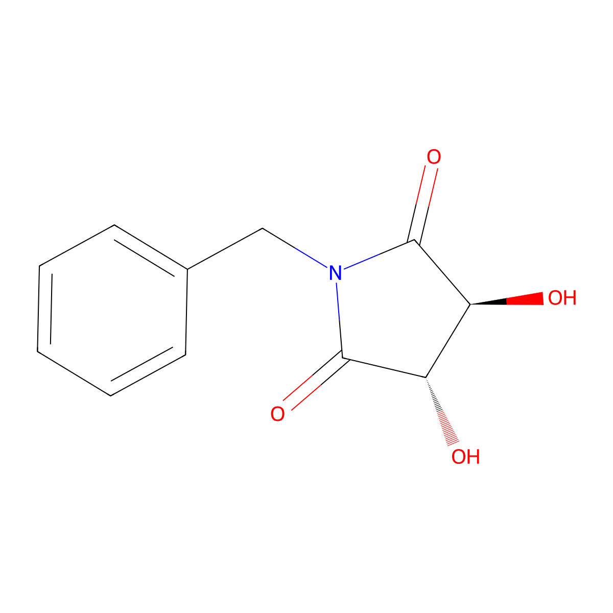 (3S,4S)-1-benzyl-3,4-dihydroxypyrrolidine-2,5-dione molecular structure, CAS 187032-53-7