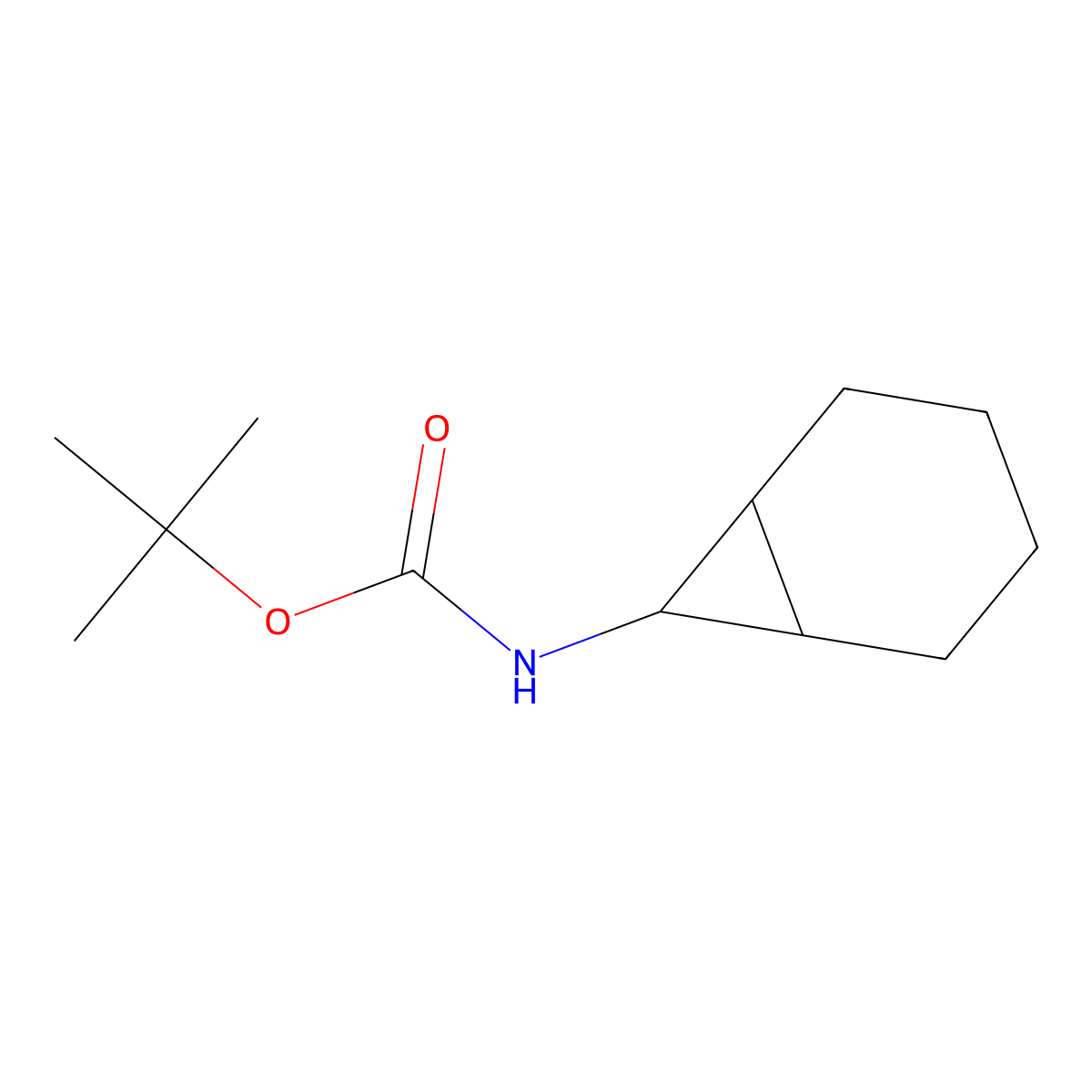 tert-Butyl bicyclo[4.1.0]heptan-7-ylcarbamate molecular structure, CAS 1870325-81-7