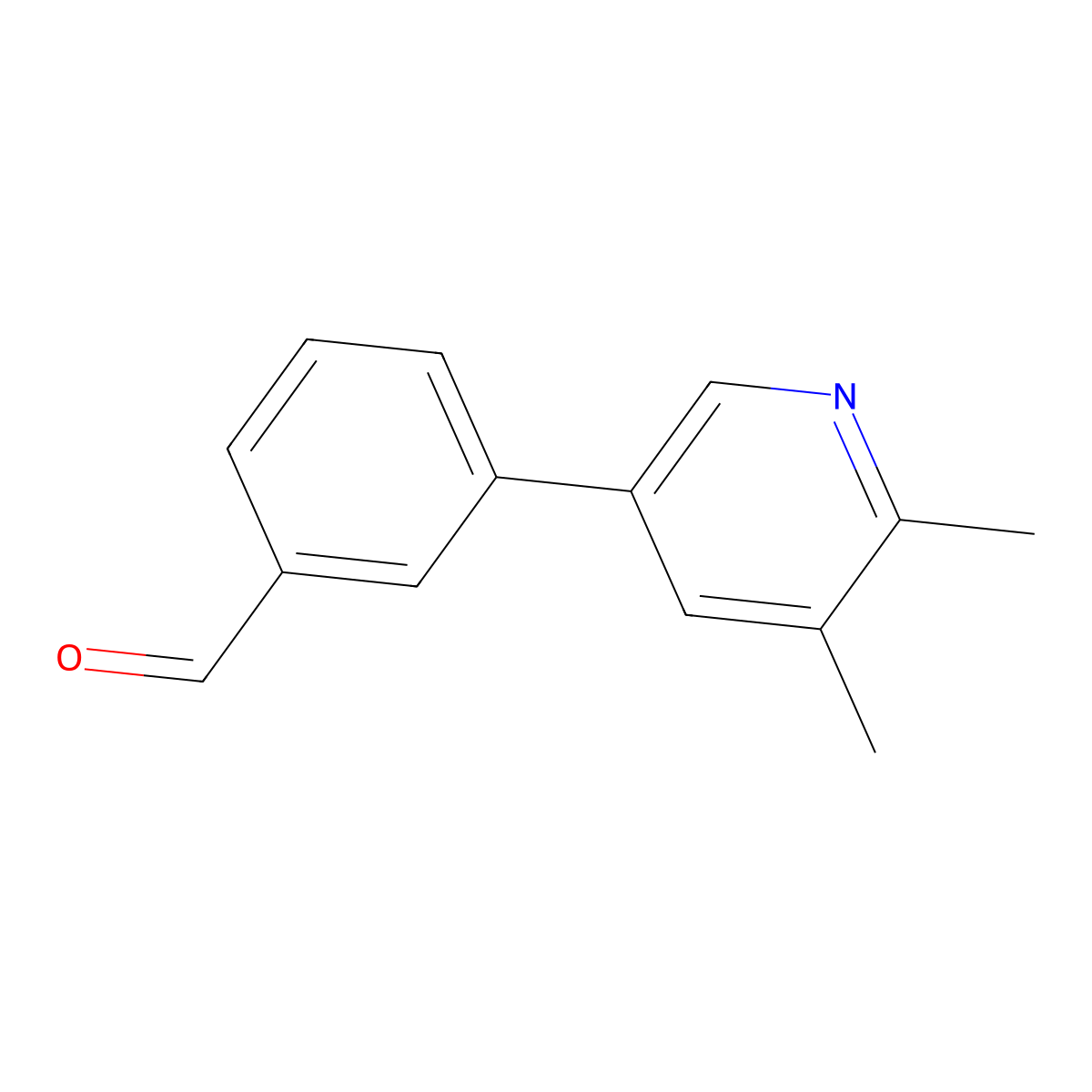 3-(5,6-Dimethylpyridin-3-yl)benzaldehyde molecular structure, CAS 1870343-85-3