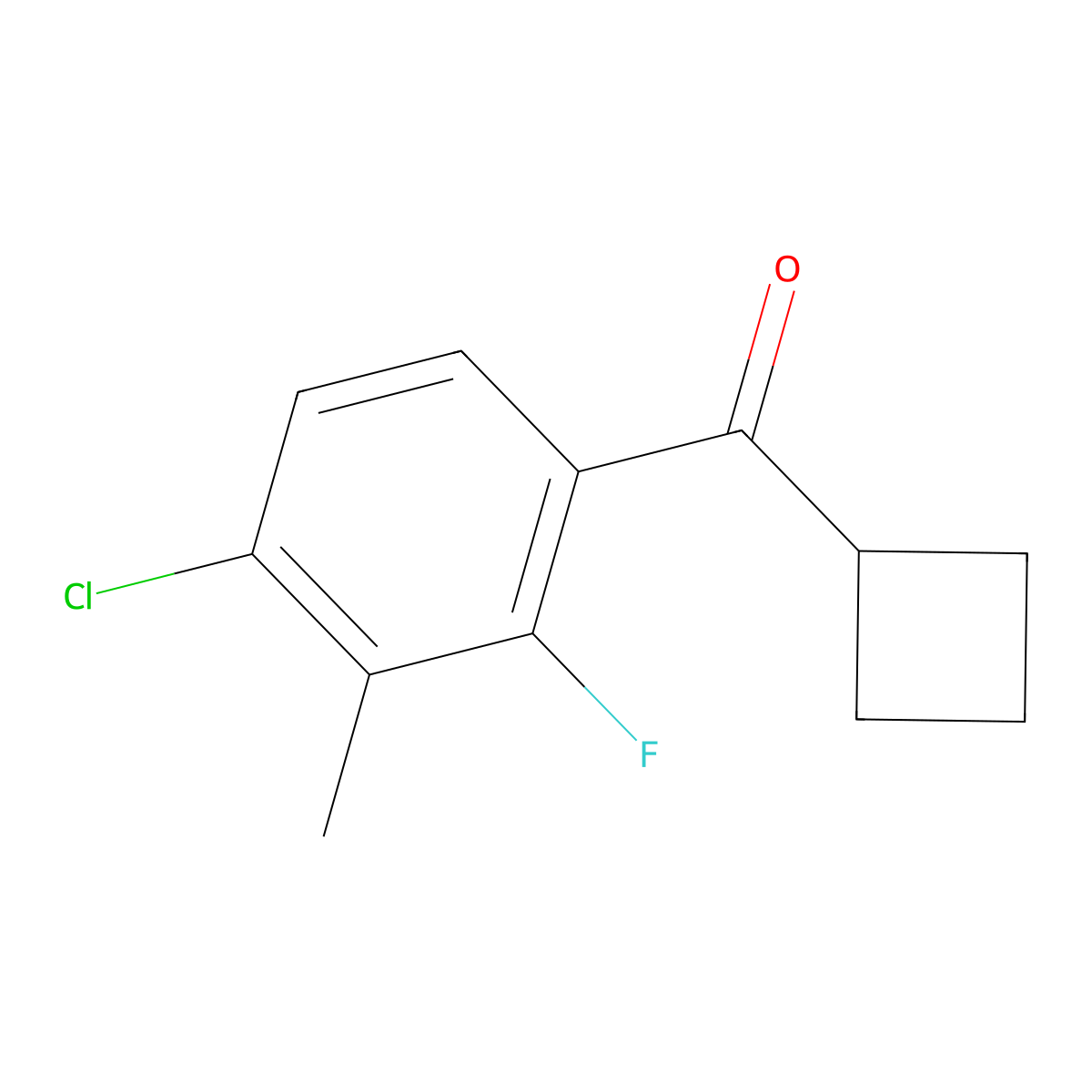 (4-Chloro-2-fluoro-3-methylphenyl)(cyclobutyl)methanone molecular structure, CAS 1870344-03-8