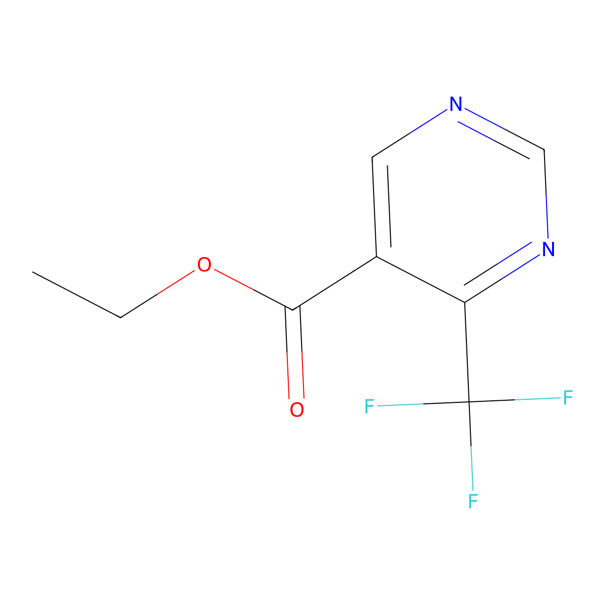 Ethyl 4-(trifluoromethyl)pyrimidine-5-carboxylate molecular structure, CAS 187035-81-0