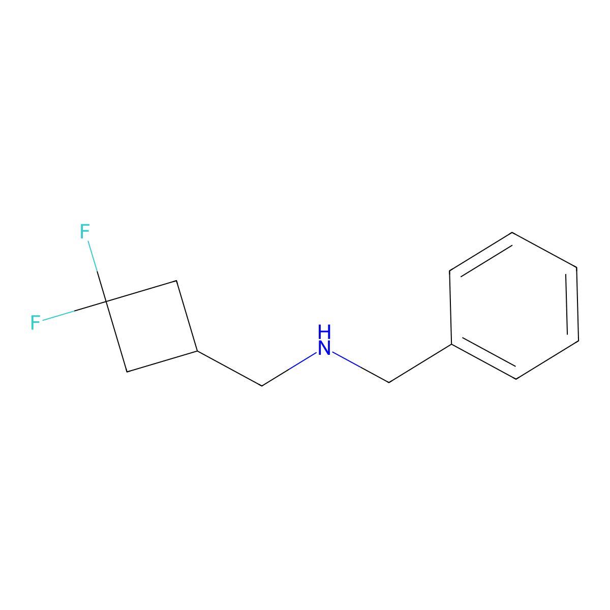Benzyl[(3,3-difluorocyclobutyl)methyl]amine molecular structure, CAS 1870354-20-3