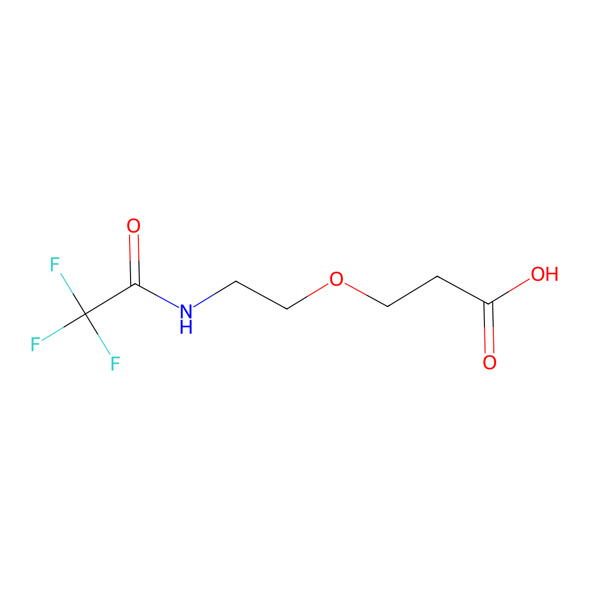 3-[2-(Trifluoroacetamido)ethoxy]propanoic acid molecular structure, CAS 1870369-64-4