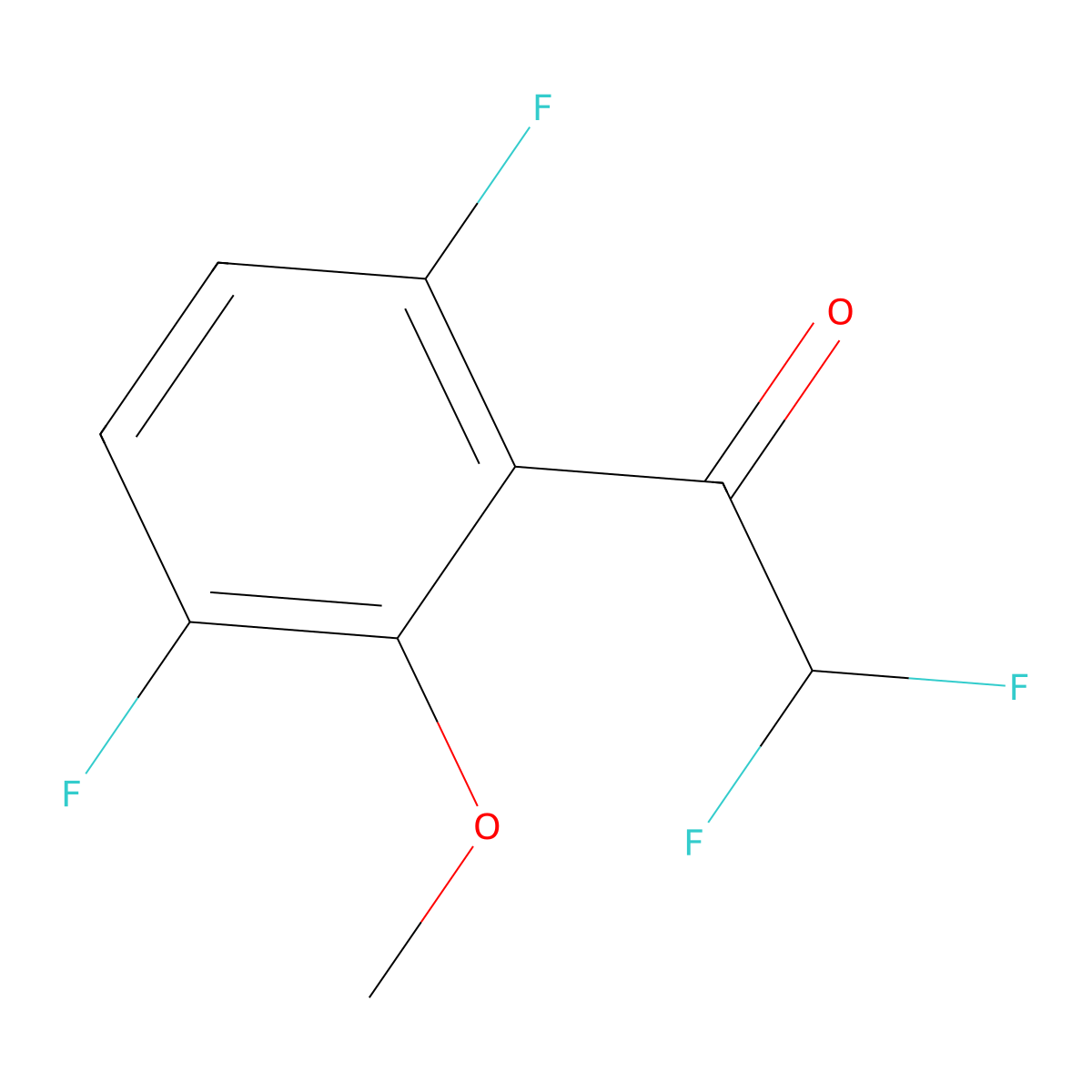 1-(3,6-Difluoro-2-methoxyphenyl)-2,2-difluoroethanone molecular structure, CAS 1870369-87-1