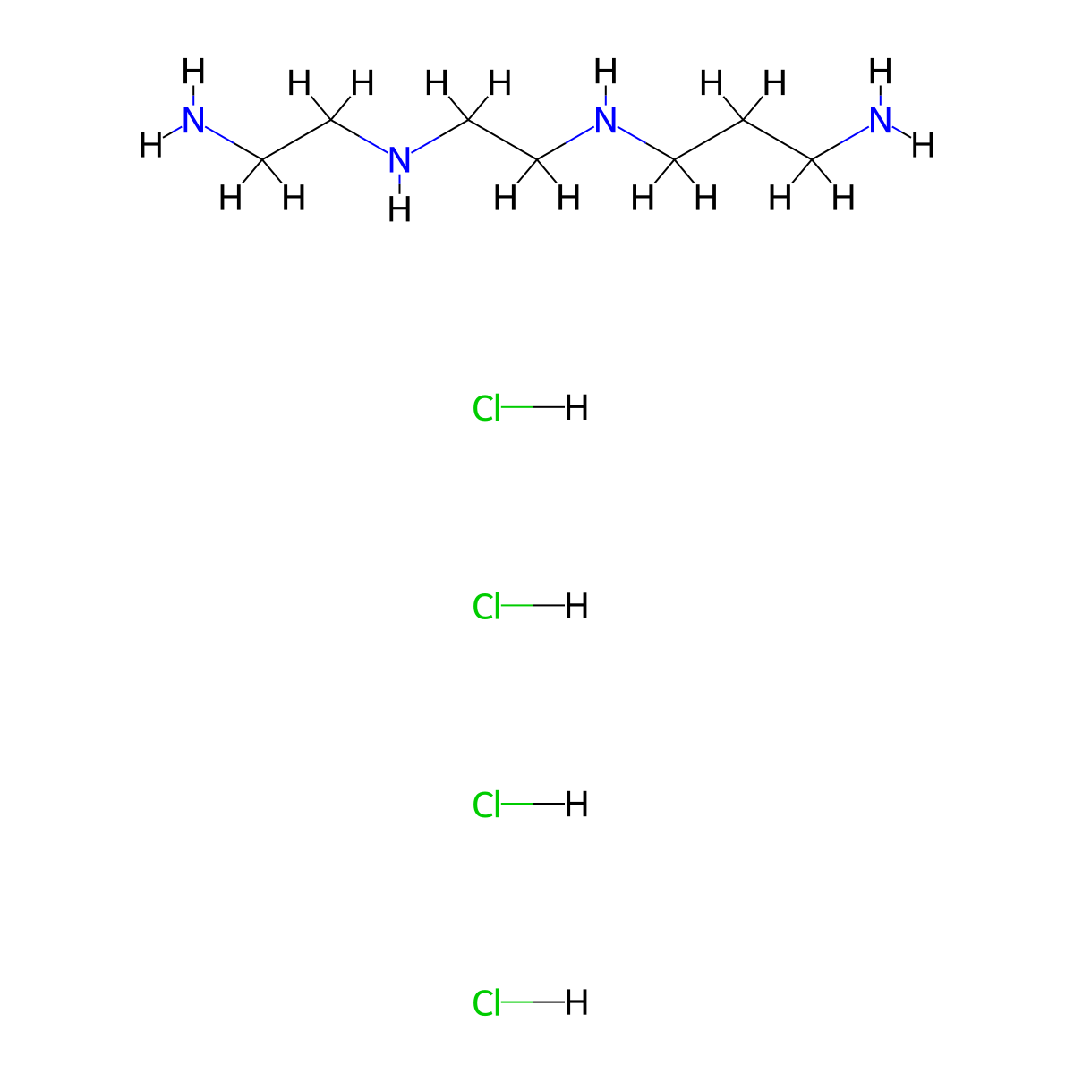 N-(2-Aminoethyl)-N'-(3-aminopropyl)ethylenediamine tetrahydrochloride molecular structure, CAS 187037-23-6