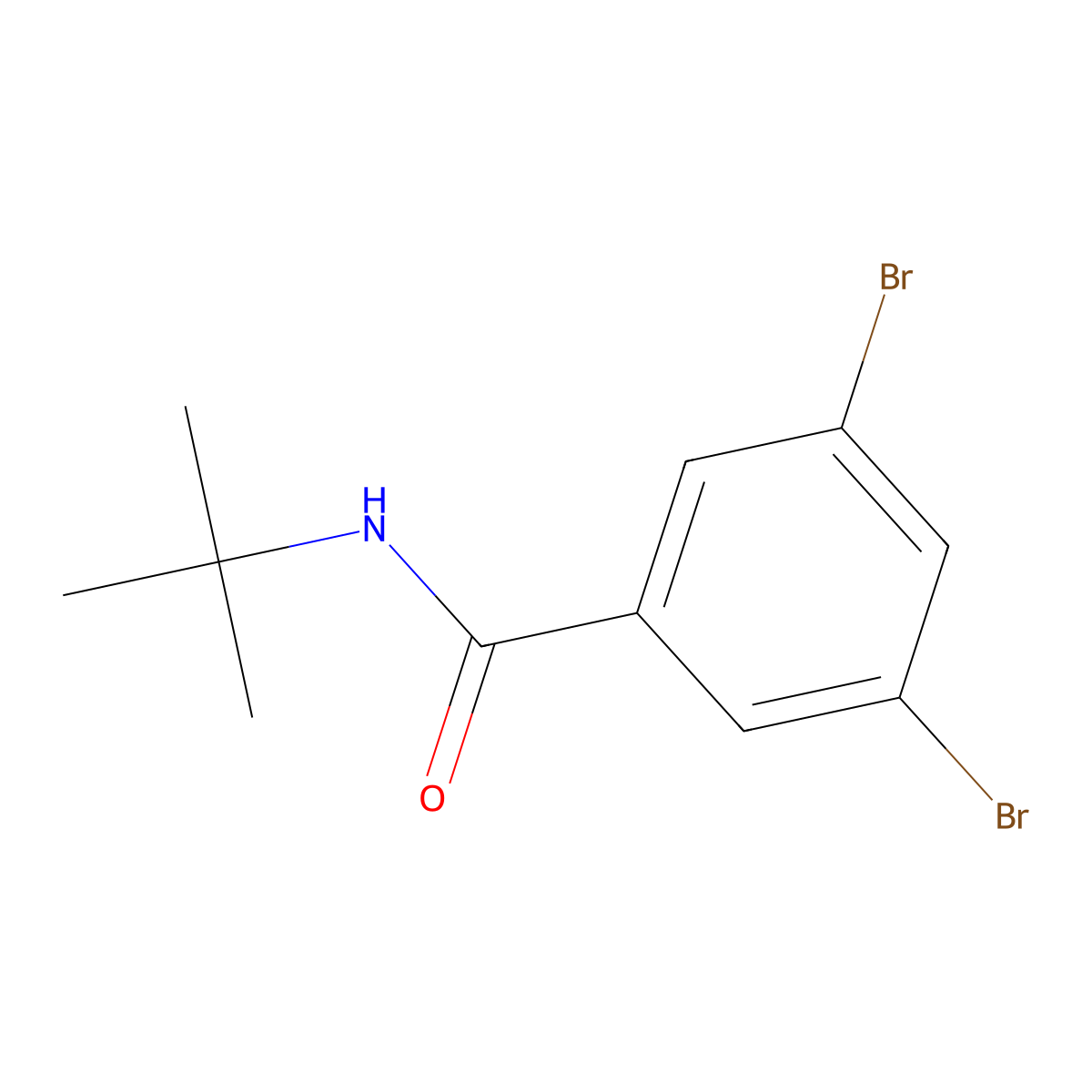 3,5-Dibromo-N-(1,1-dimethylethyl)benzamide molecular structure, CAS 1870385-81-1