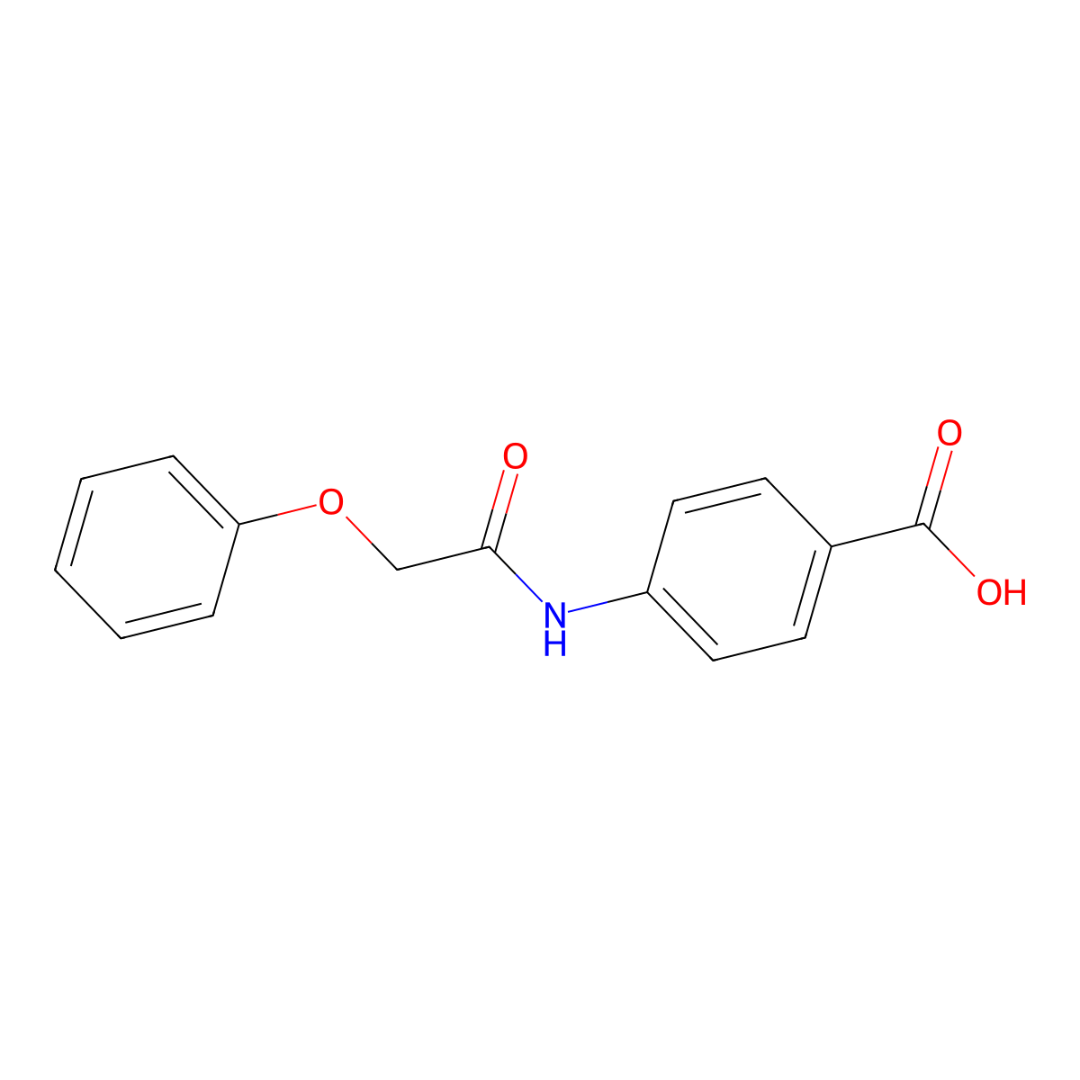 4-[(2-Phenoxyacetyl)amino]benzoic acid molecular structure, CAS 18704-90-0